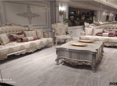 Sofa Set Baroque Rococo Furniture Living room Seating Set Upholstery 4pcs. new